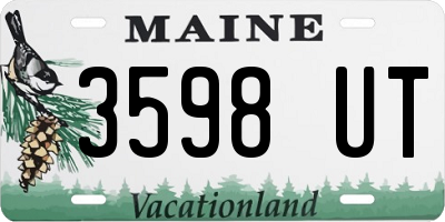 ME license plate 3598UT