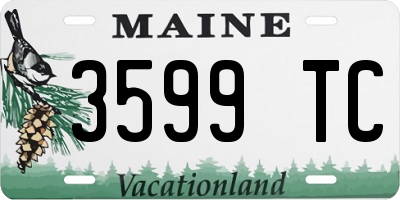 ME license plate 3599TC