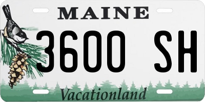 ME license plate 3600SH