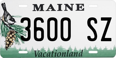 ME license plate 3600SZ
