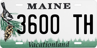 ME license plate 3600TH