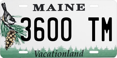 ME license plate 3600TM