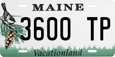 ME license plate 3600TP