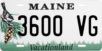 ME license plate 3600VG