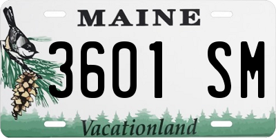 ME license plate 3601SM