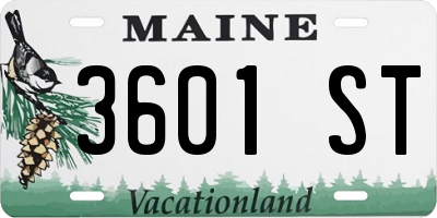 ME license plate 3601ST