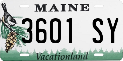 ME license plate 3601SY