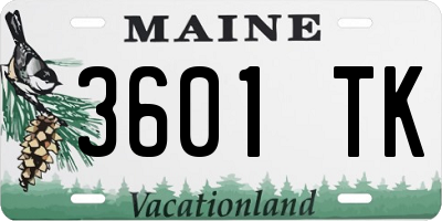 ME license plate 3601TK