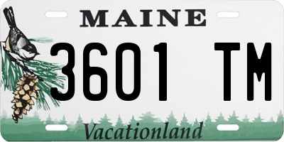 ME license plate 3601TM