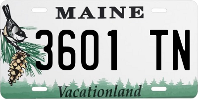ME license plate 3601TN
