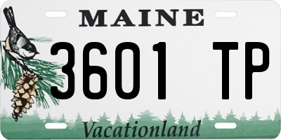 ME license plate 3601TP