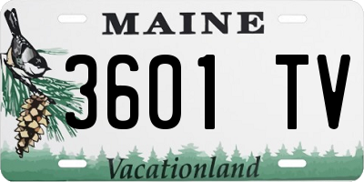 ME license plate 3601TV