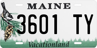ME license plate 3601TY