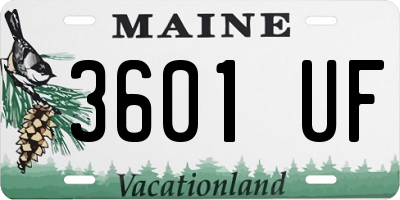 ME license plate 3601UF