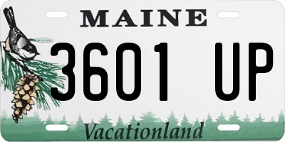 ME license plate 3601UP
