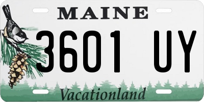 ME license plate 3601UY