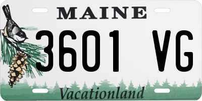 ME license plate 3601VG