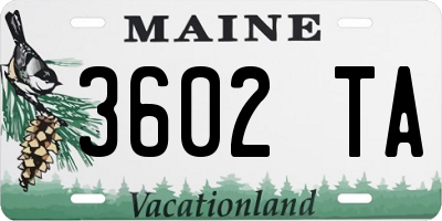 ME license plate 3602TA