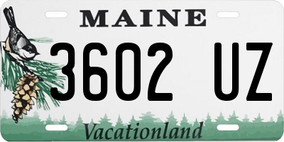 ME license plate 3602UZ