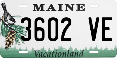ME license plate 3602VE