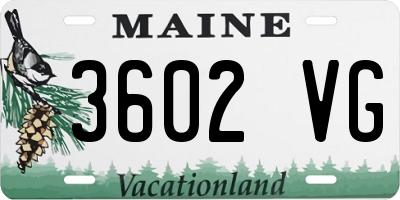 ME license plate 3602VG