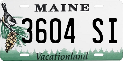 ME license plate 3604SI