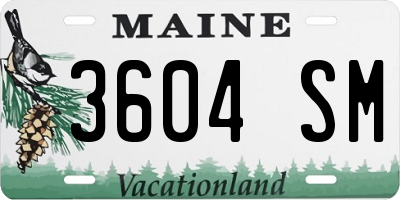 ME license plate 3604SM