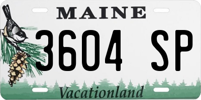 ME license plate 3604SP