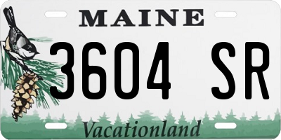 ME license plate 3604SR