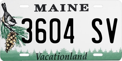 ME license plate 3604SV
