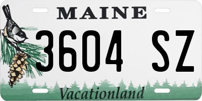 ME license plate 3604SZ
