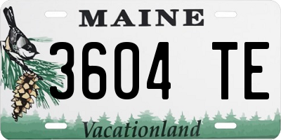 ME license plate 3604TE