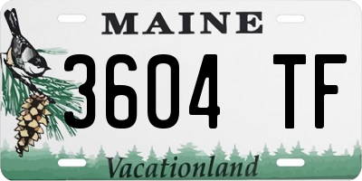 ME license plate 3604TF