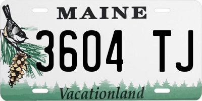 ME license plate 3604TJ