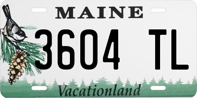 ME license plate 3604TL