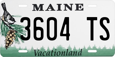 ME license plate 3604TS