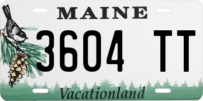 ME license plate 3604TT