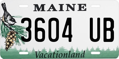 ME license plate 3604UB