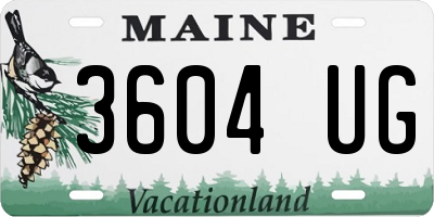 ME license plate 3604UG