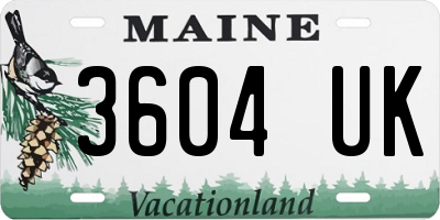 ME license plate 3604UK