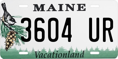 ME license plate 3604UR