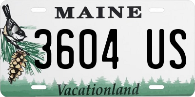 ME license plate 3604US