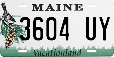 ME license plate 3604UY