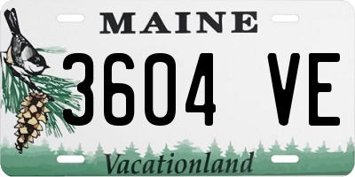ME license plate 3604VE