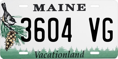 ME license plate 3604VG