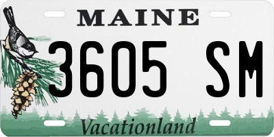 ME license plate 3605SM