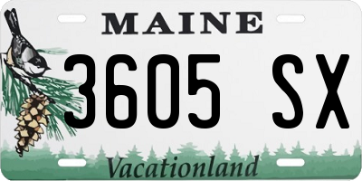 ME license plate 3605SX