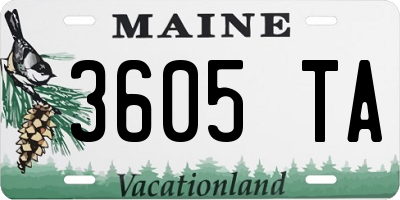 ME license plate 3605TA