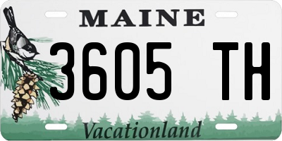 ME license plate 3605TH