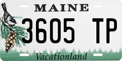 ME license plate 3605TP